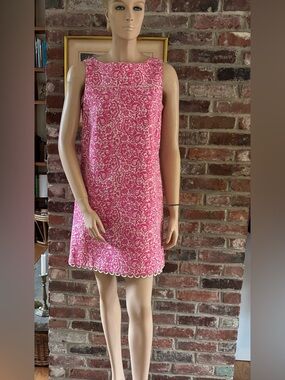 Lily Pulitzer Pink SOPHIA Jacquard Sleeveless Dress Size 4